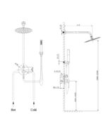 concealed shower set with rain shower orion matt black 1