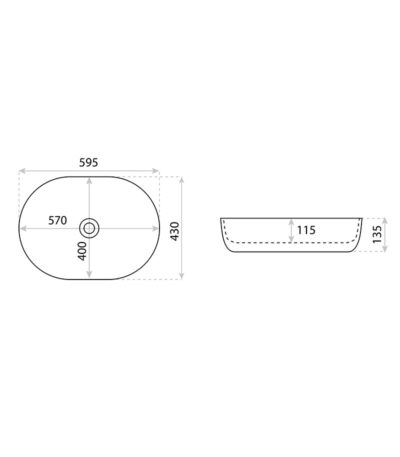 counter top basin blas black 1