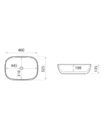 counter top basin costa whiteblack 1