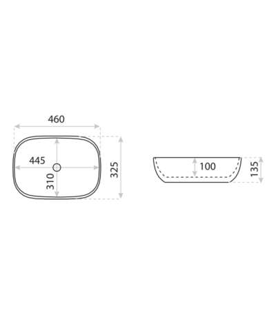 counter top basin costa whiteblack 1