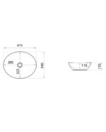 counter top basin fresa gold line 1