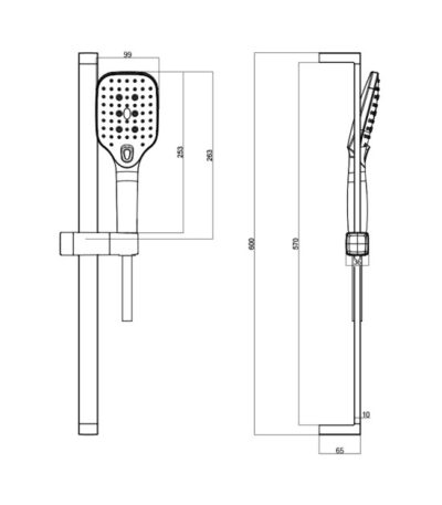 shower set cetus matt black 1