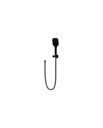 shower set with handle cetus matt black