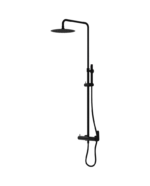 shower set with rain shower cetus matt black