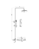 shower set with rain shower cetus matt black 2