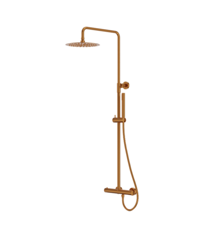 shower set with rain shower orion brushed cooper 1