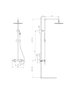 thermostatic shower set with rain shower brushed gold 1