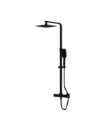 thermostatic shower set with rain shower cetus matt black