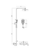 thermostatic shower set with rain shower cetus matt black 2