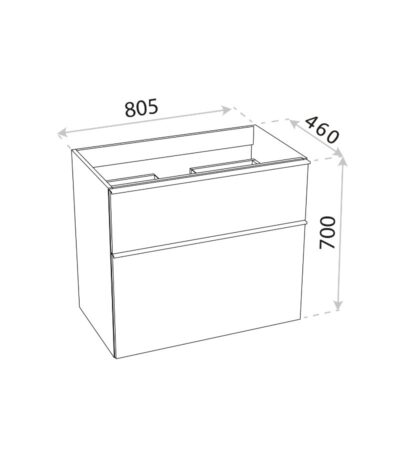 bathroom cabinet wall hung dallas white 800 2