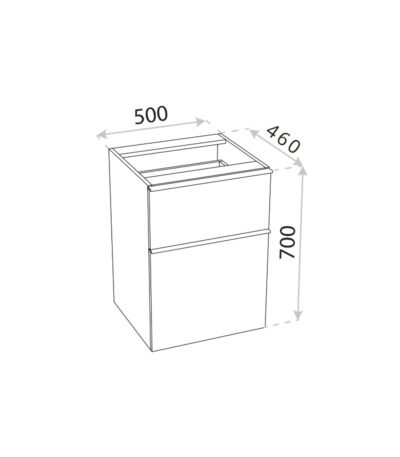 bathroom cargo box wall hung dallas 500 2