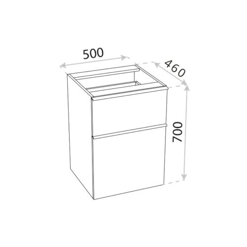 bathroom cargo box wall hung dallas 500 2