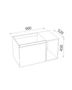 cabinet with countertop and washbasin kent 900 3