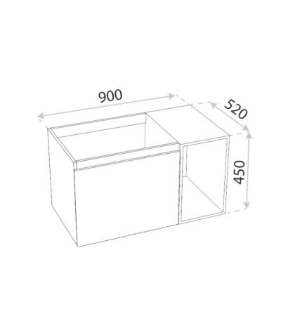 cabinet with countertop and washbasin kent 900 3