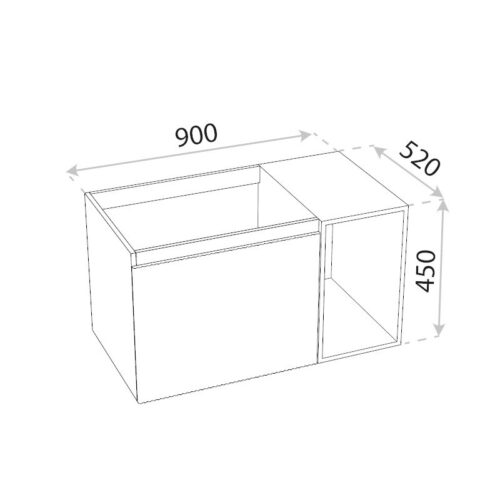 cabinet with countertop and washbasin kent 900 3