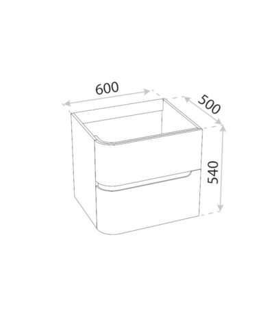 cabinet with glass washbasin atlanta white 600 3