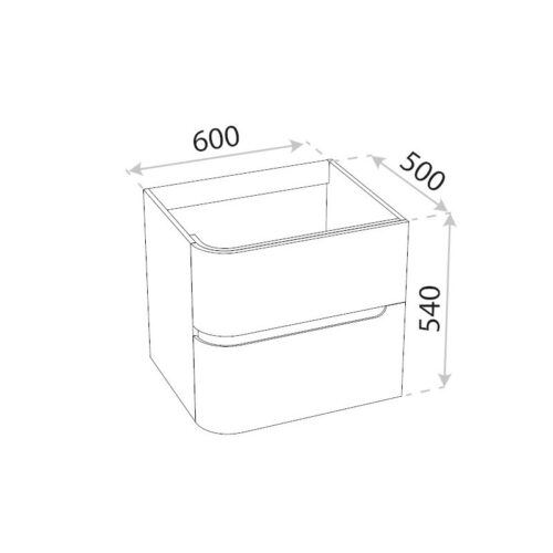 cabinet with glass washbasin atlanta white 600 3