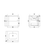 cabinet with washbasin atlanta black 600 2
