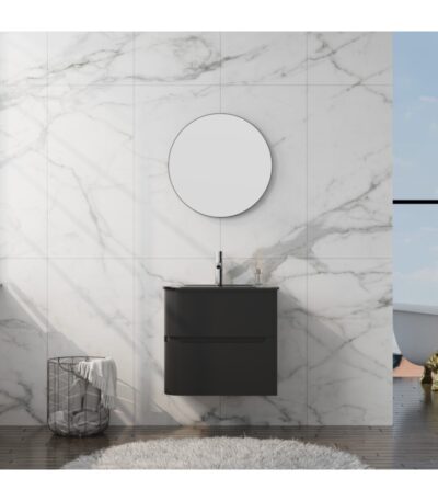 cabinet with washbasin atlanta black 600
