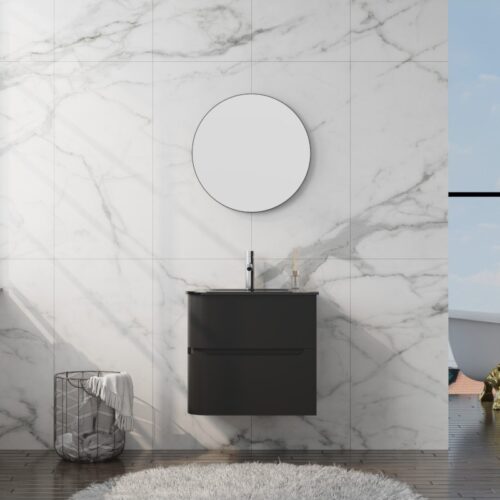 cabinet with washbasin atlanta black 600