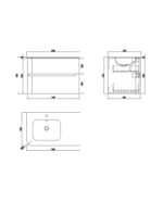 cabinet with washbasin atlanta black 800 2