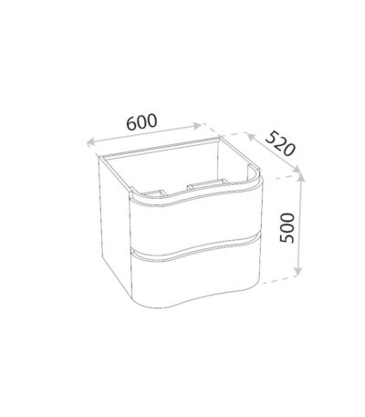 cabinet with washbasin ontario white 600 2