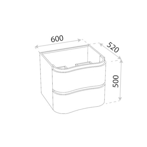 cabinet with washbasin ontario white 600 2