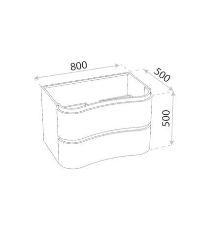 cabinet with washbasin ontario white 800 2
