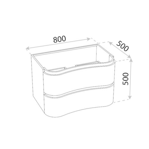 cabinet with washbasin ontario white 800 2