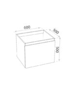 szafka z blatem i umywalka irvine white 600 3