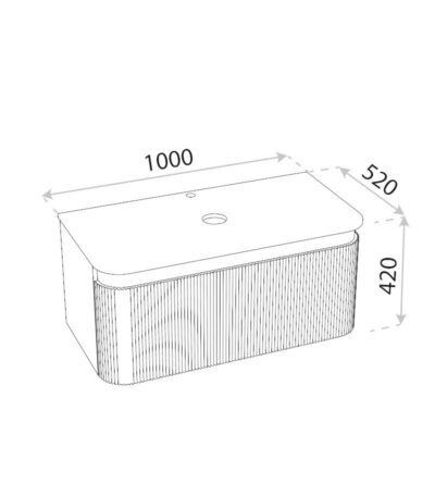 wall cabinet with a countertop vermont white 1000 3