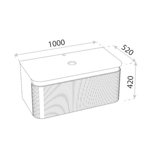 wall cabinet with a countertop vermont white 1000 3