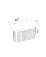 wall cabinet with a countertop vermont white 800 3