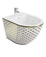 wall hung bidet sofi checked gold