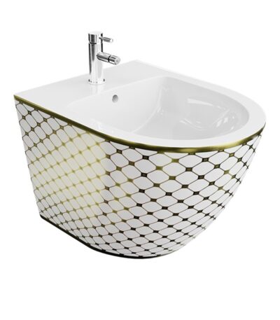 wall hung bidet sofi checked gold