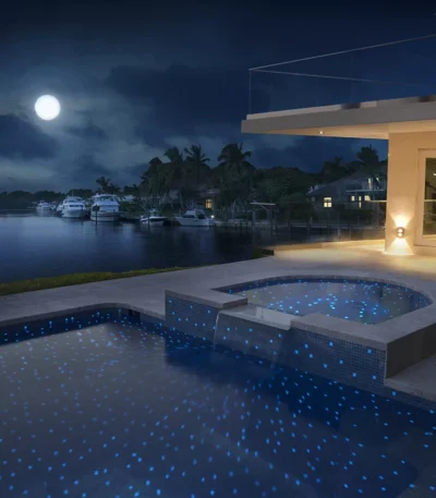 piscina residencial serie luminiscente