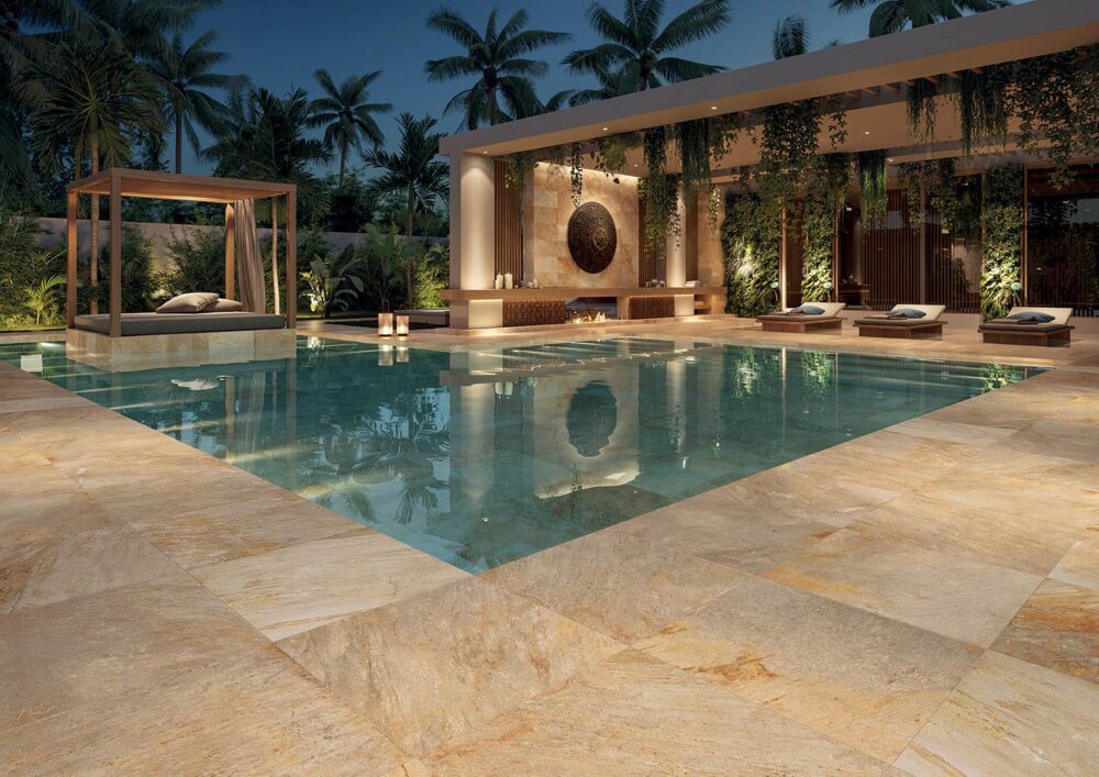 Zephyr Gold 60x60 Fire Spa Piscine