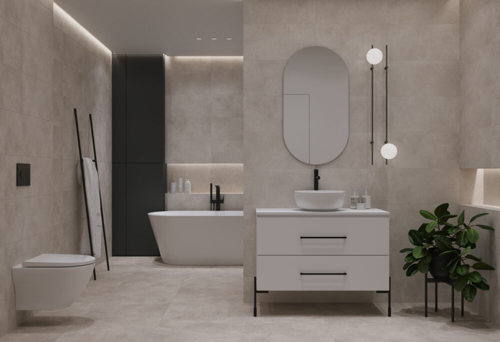 Smooth Rockstone cold grey bathroom mp small